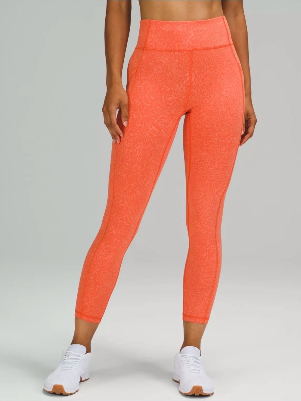 Lululemon Invigorate HR Tight 25" Crunch Warm Coral